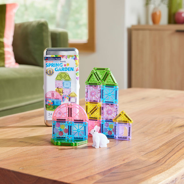 Magna-Tiles microMAGS Travel Spring Garden