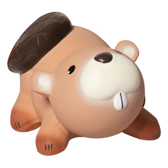 Beaver - Natural Rubber Rattle, Teether & Bath