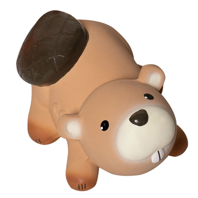 Beaver - Natural Rubber Rattle, Teether & Bath