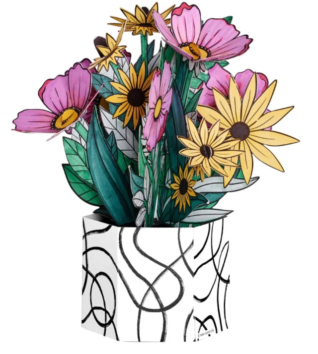 Pop-up Coloring Wildflower Bunch