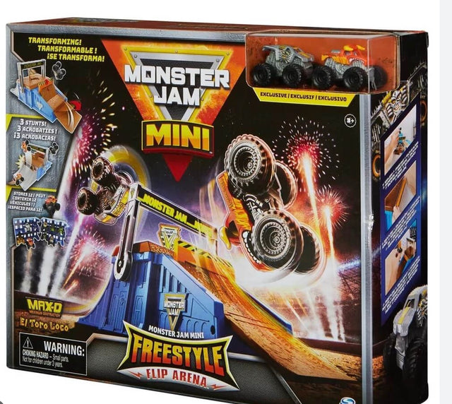 Monster Jam Mini Freestyle Flip Arena