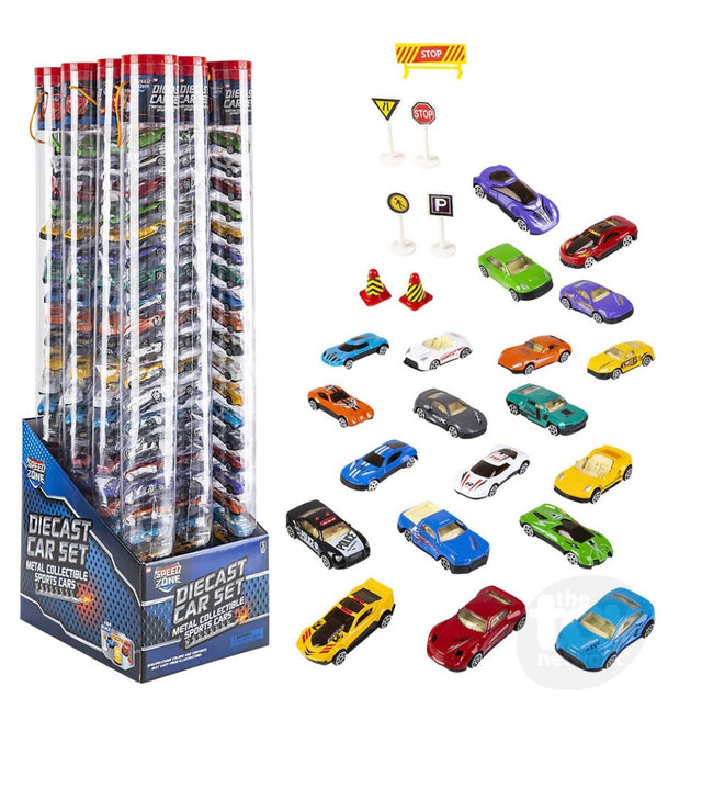 DieCast Car Tube Set 12ct 1:64