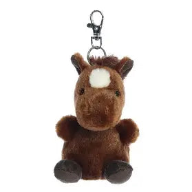 4" TRUFFLE BROWN HORSE CLIP-ON