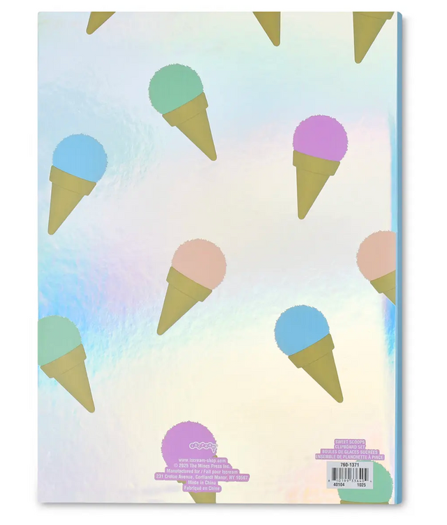 Sweet Scoops Holographic Clipboard Set