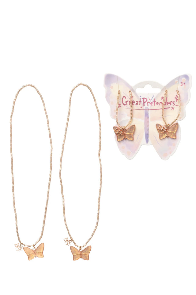 BFF Butterfly Share & Tear Necklace