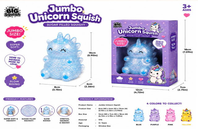Big Squish Jumbo Unicorn Squish