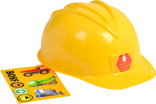 Jr. Construction Helmet, w/assorted stickers, Adj Youth Size