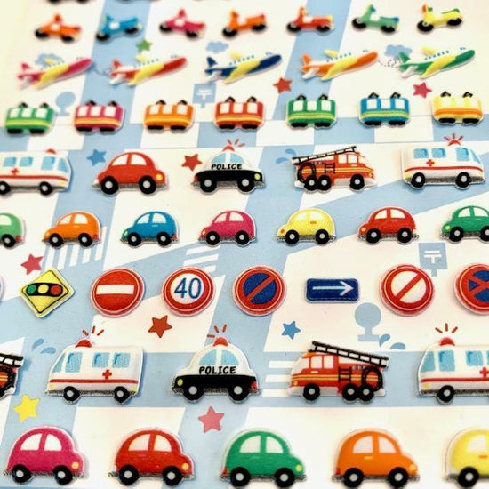 (24192) Mini Seal Puffy Sticker-Cars-10