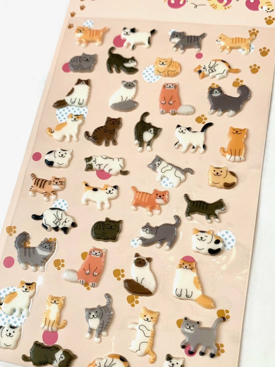 Cat Puffy Stickers-12
