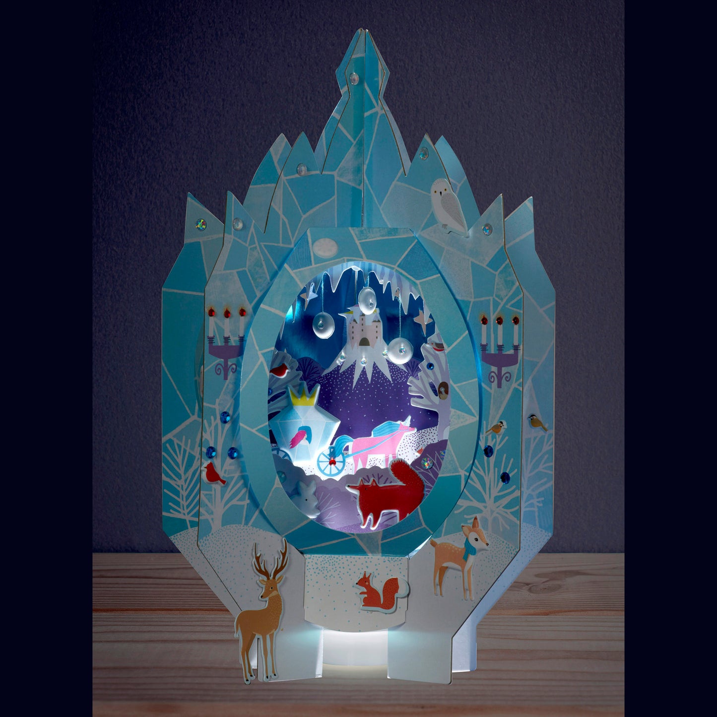 Lantern Lands Ice Palace Fantasy Light Up 3D Paper Lantern Craft Kit