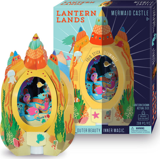 Lantern Lands Mermaid Castle Light Up 3D Paper Lantern Craft Kit