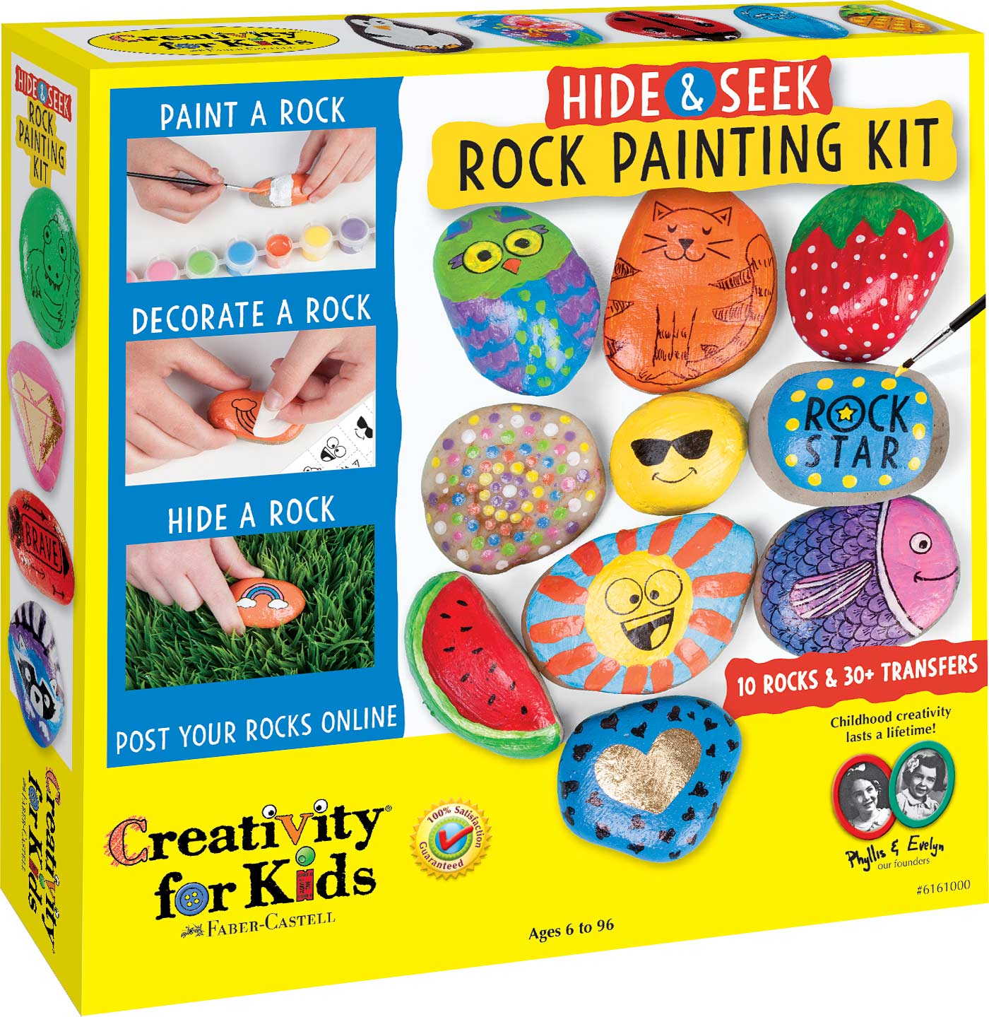 Hide & Seek Rock Painting Kit (weight varies due to natural rocks)