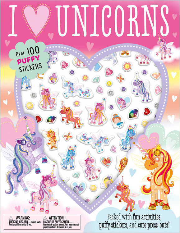 Unicorns Puffy Stickers