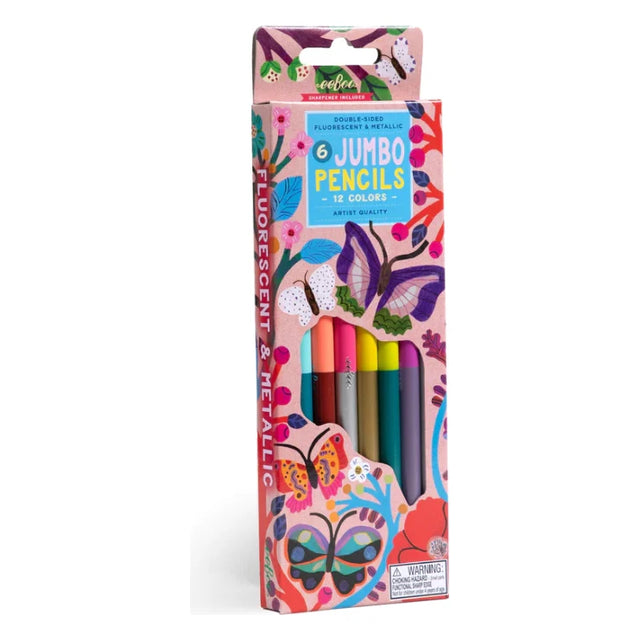Butterflies 6 Jumbo Special Pencils