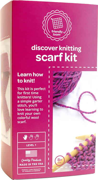 Discover Knitting: Scarf Kit Pink