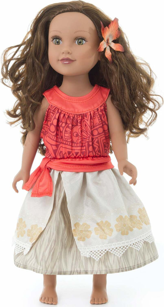 Doll Dress Island Princess with Hair Clip - Ages 3+