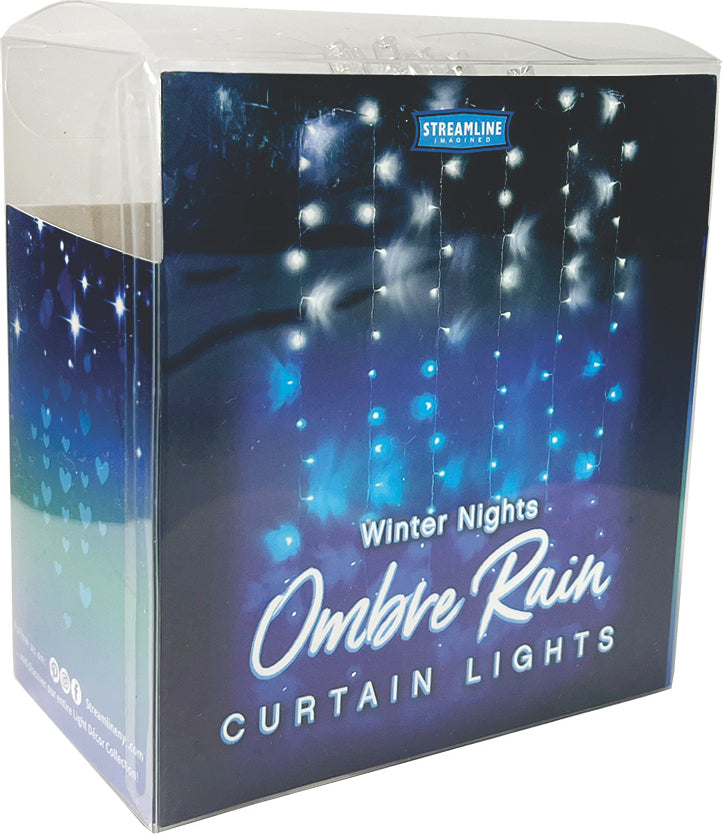 Ombre Rain Lights-Winter Night