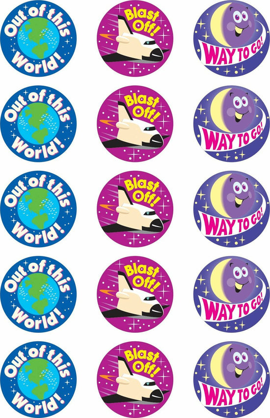 Earth and Space/ Grape Stinky Stickers, 60 Ct