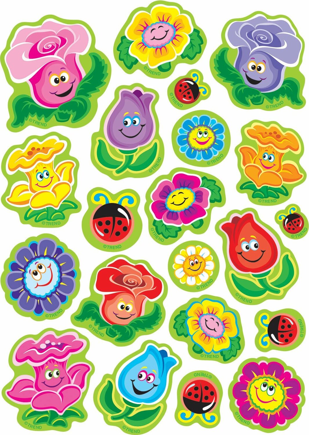 Friendly Flowers/ Floral Mixed Shapes Stinky Stickers, 84 Ct