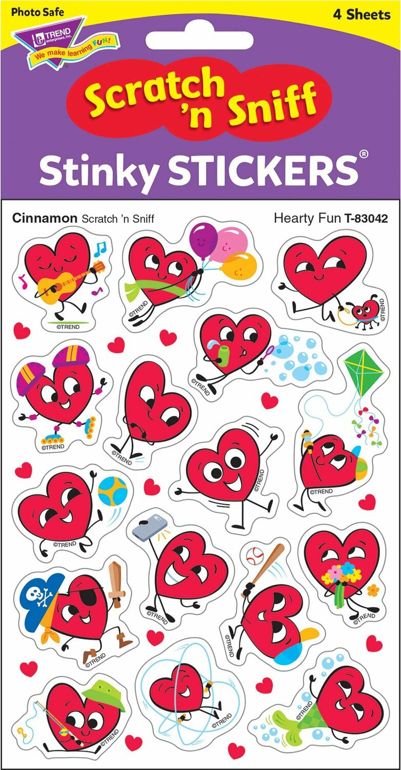 Hearty Fun/ Cinnamon Mixed Shapes Stinky Stickers, 64 Ct