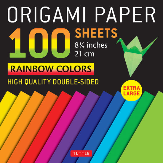 Origami Paper 100 sheets Rainbow Colors 8 1/4" (21 cm): Double-Sided Origami Sheets Printed with 12 Different Color Combinations (Instructions for 5 Projects Included)