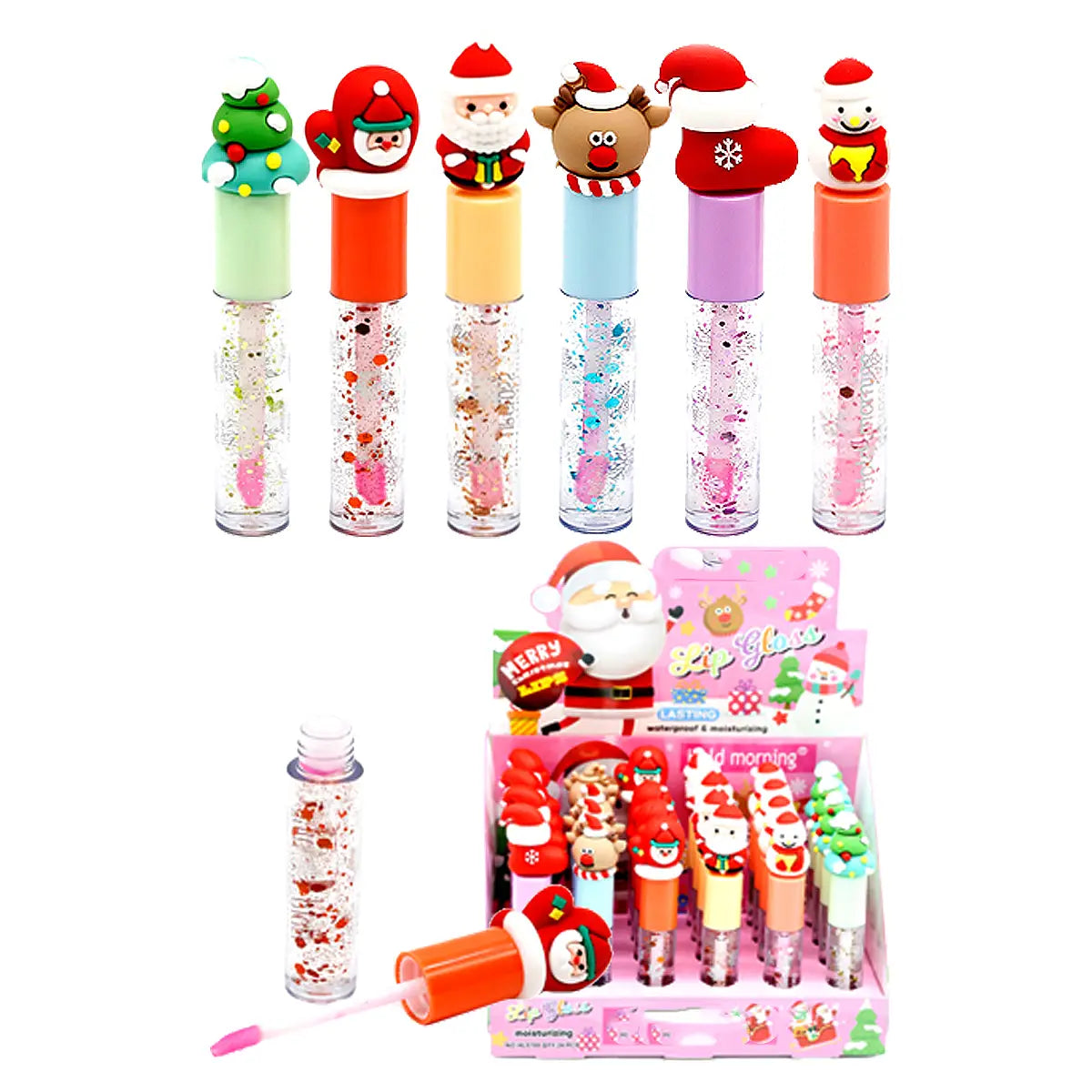 Christmas Ornament Clear Lip Gloss Asst.