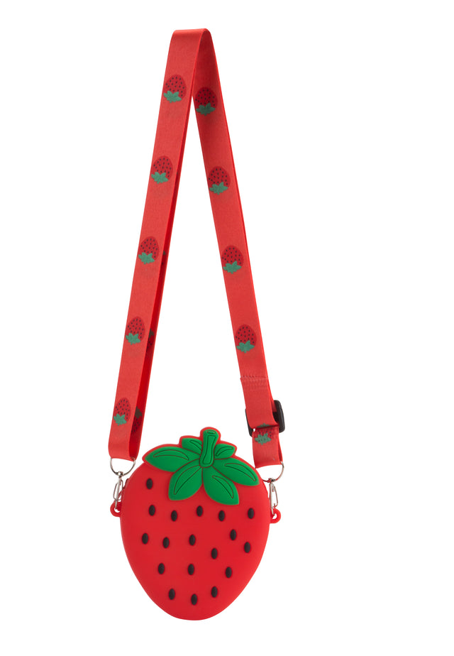 Red Strawberry Silicone Purse