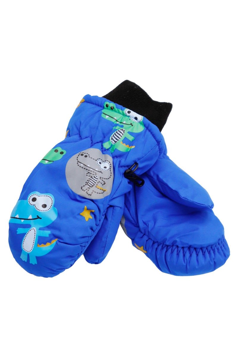 Little Kids Alligator Padded Snow Ski Mittens Asst.