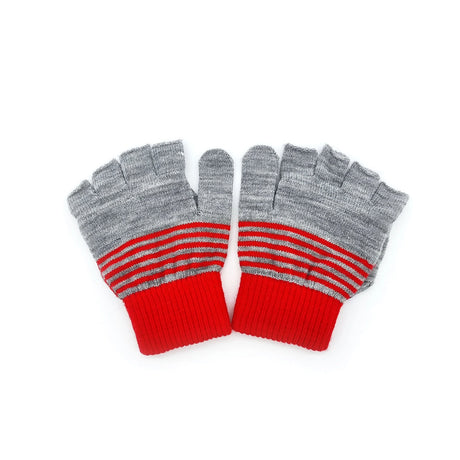 Kids Mittens / Half Gloves - Rudolph, Grey