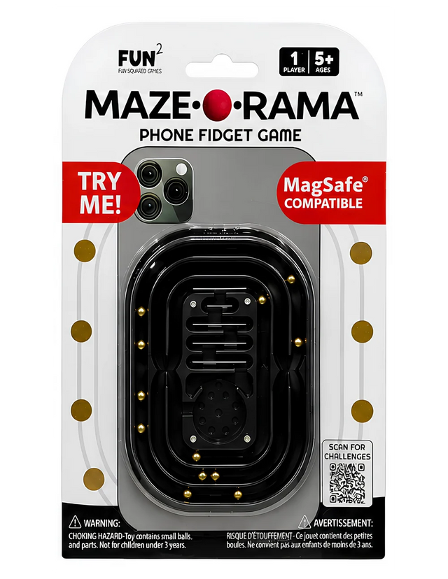 Maze-O-Rama Magnetized Phone Fidget - Black