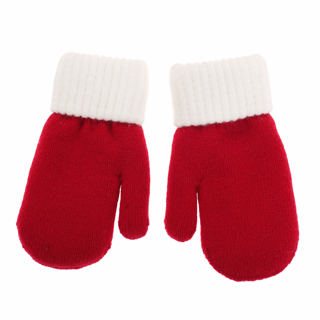 Knitted Christmas Mittens L - Santa