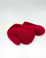 Knitted Christmas Mittens L - Santa