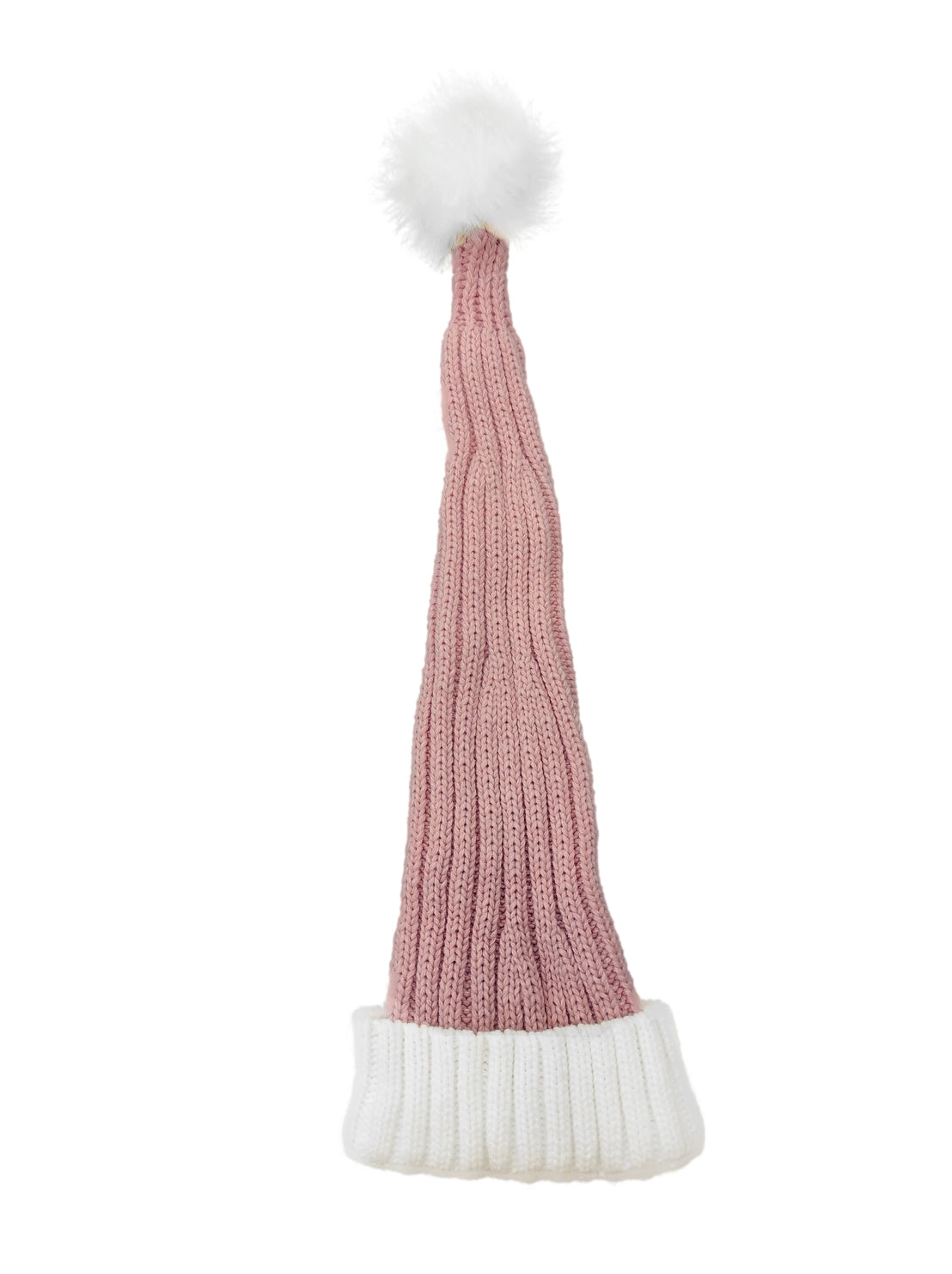 Coarse Knitted Santa Hat - Pink