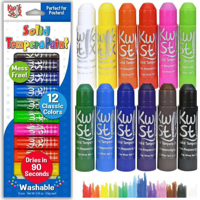 Kwik Stix Tempera Paint 12 Classic Colors