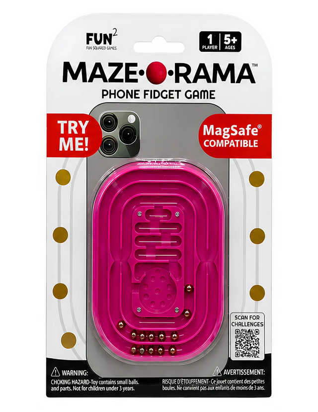 Maze-O-Rama Magnetized Phone Fidget - Fuchsia