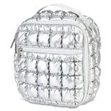 Icy Silver Puffer Lunch Tote