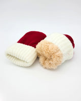 Knitted Christmas Mittens M - Santa