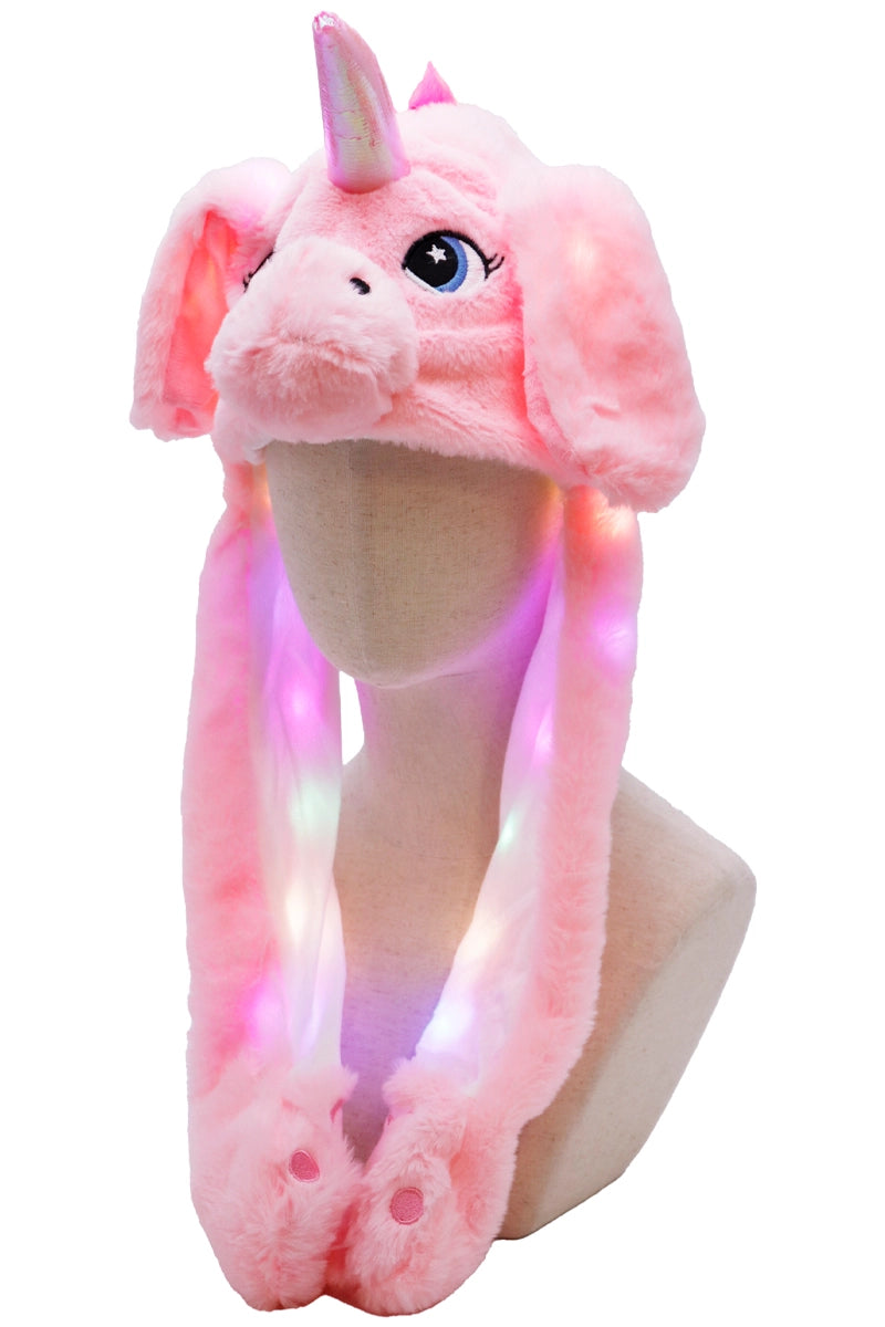 Unicorn Pony LED Light-Up Ear Moving Hat Asst.