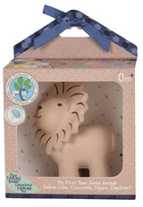 Lion - Nat. Organic Rubber Rattle, Teether & Bath
