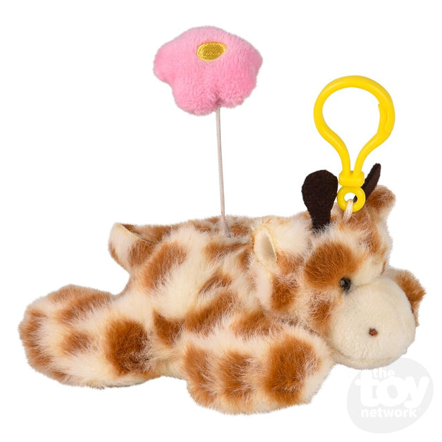 3.5" Mighty Quakes Giraffe Backpack Clip