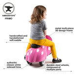 AmbossToys PRIMO Ride-On Toy – Pink with Black Seat