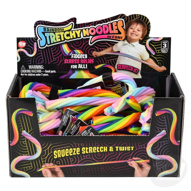 12" Rainbow Stretchy Noodle