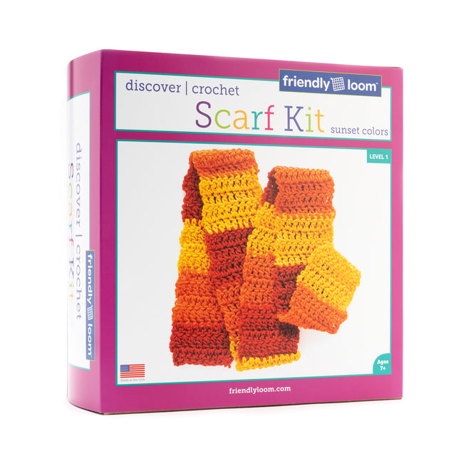 Discover Crochet Scarf Kit Sunset