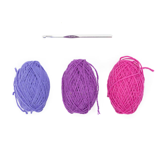 Explore Crochet Bunting Kit Berry