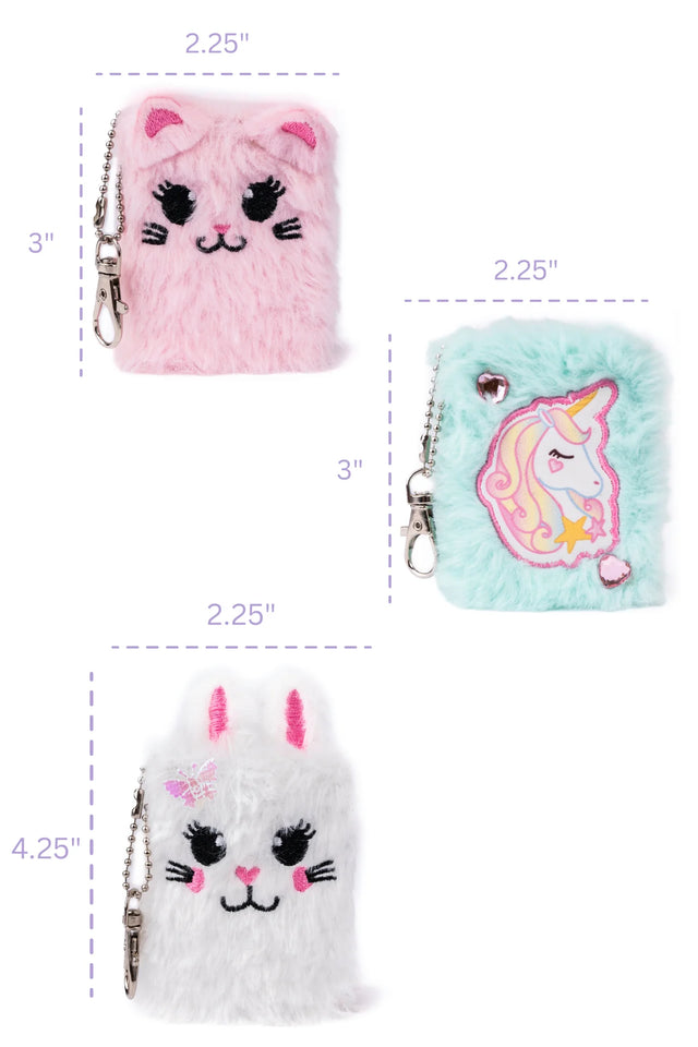 Mini Furry Friends Keychain Journal