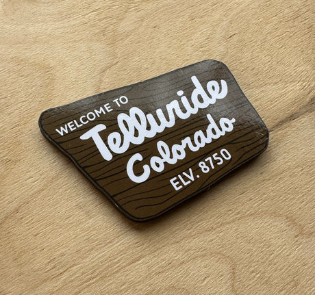 Telluride Welcome Wood Magnet