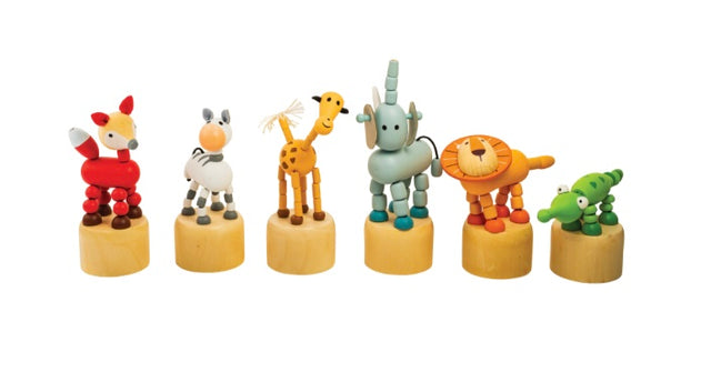 Wooden Jungle Push Puppet