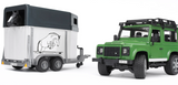 Land Rover Station Wagon w Horse Trailer & Horse