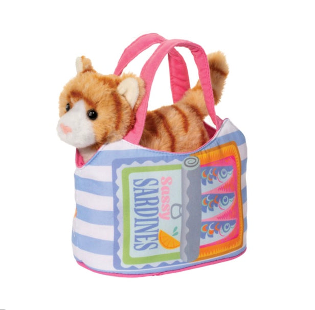 Sardine Sassy Pet Sak w/ Striped Cat