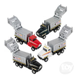 6" Die Cast Pull Back Sanitation Truck